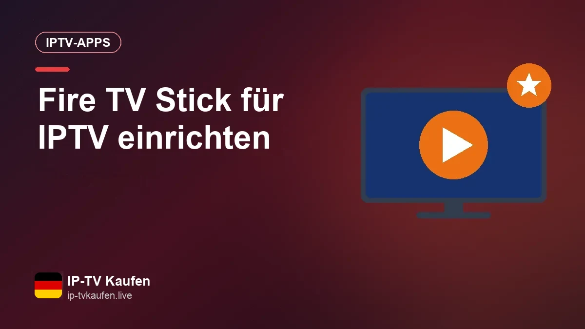 Fernseher mit geöffneter IPTV-App, angetrieben von einem Fire TV Stick
