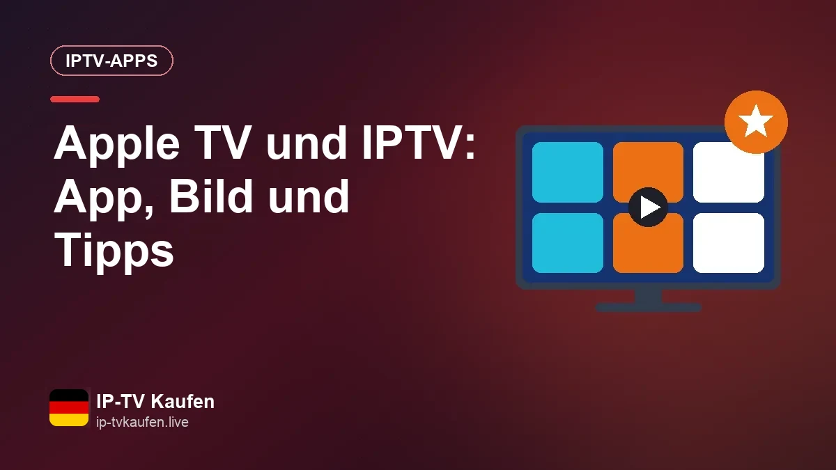 Apple TV und IPTV: die passende App, Top-Bildqualität und clevere Kniffe Siri Remote vor einem Fernseher mit geöffnetem IPTV-Player auf Apple TV