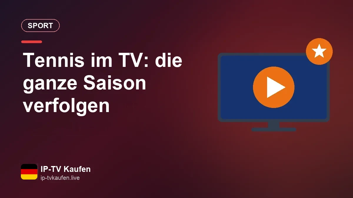 Tennismatch am späten Abend auf dem Fernseher im Wohnzimmer