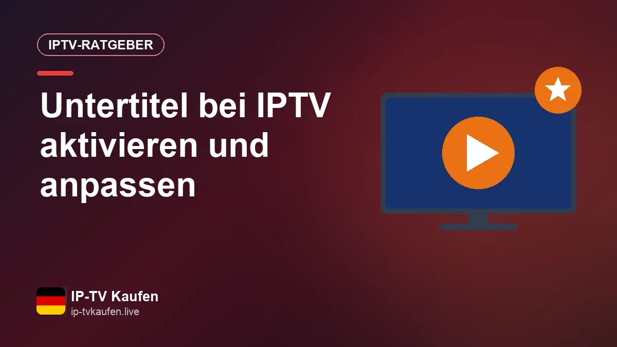 Menü zur Auswahl von Untertiteln in einem IPTV-Player